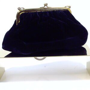 Vintage Ingber Dress Cluch with Kiss Lock Closure and Gold Hardware
